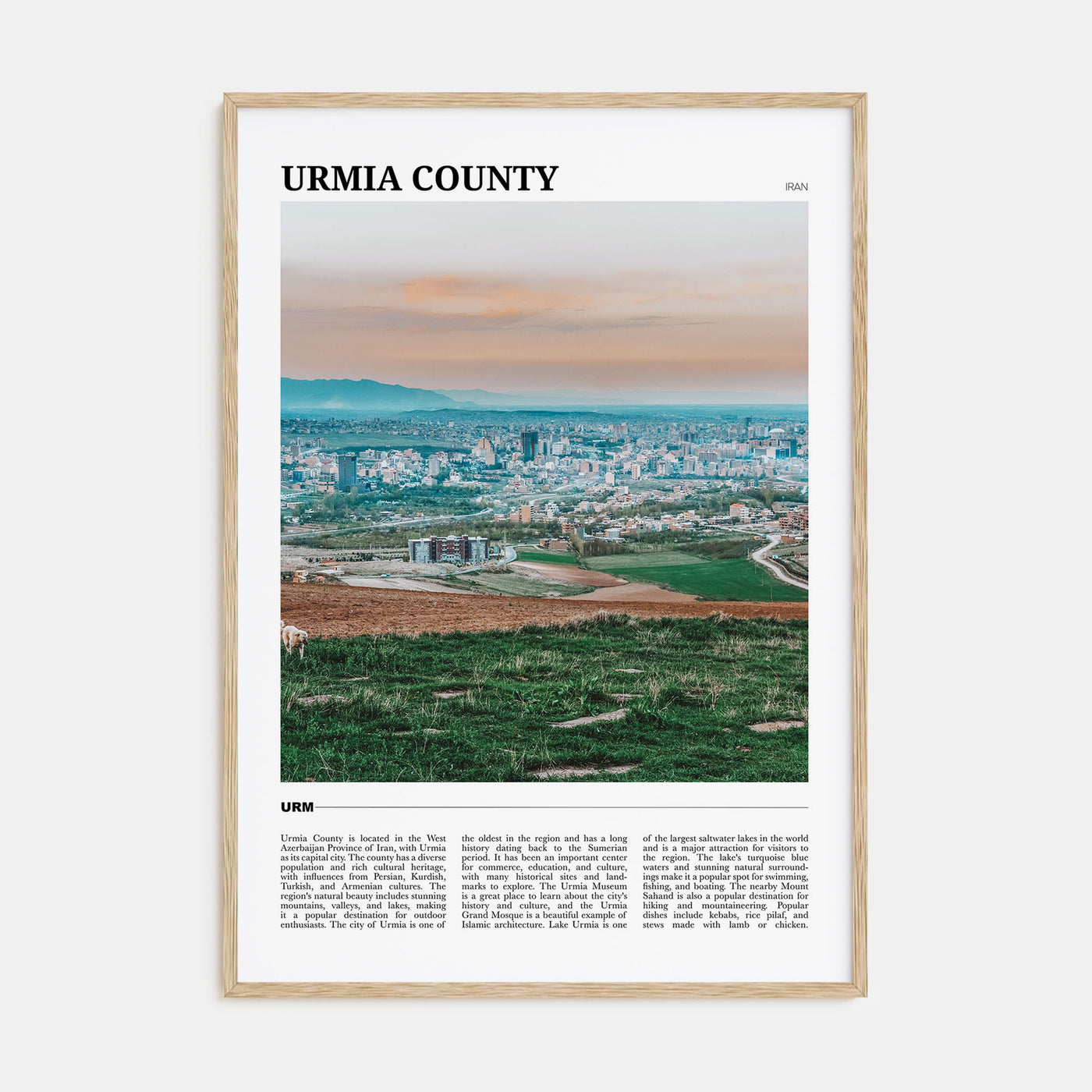 Urmia (County) Travel Color Poster