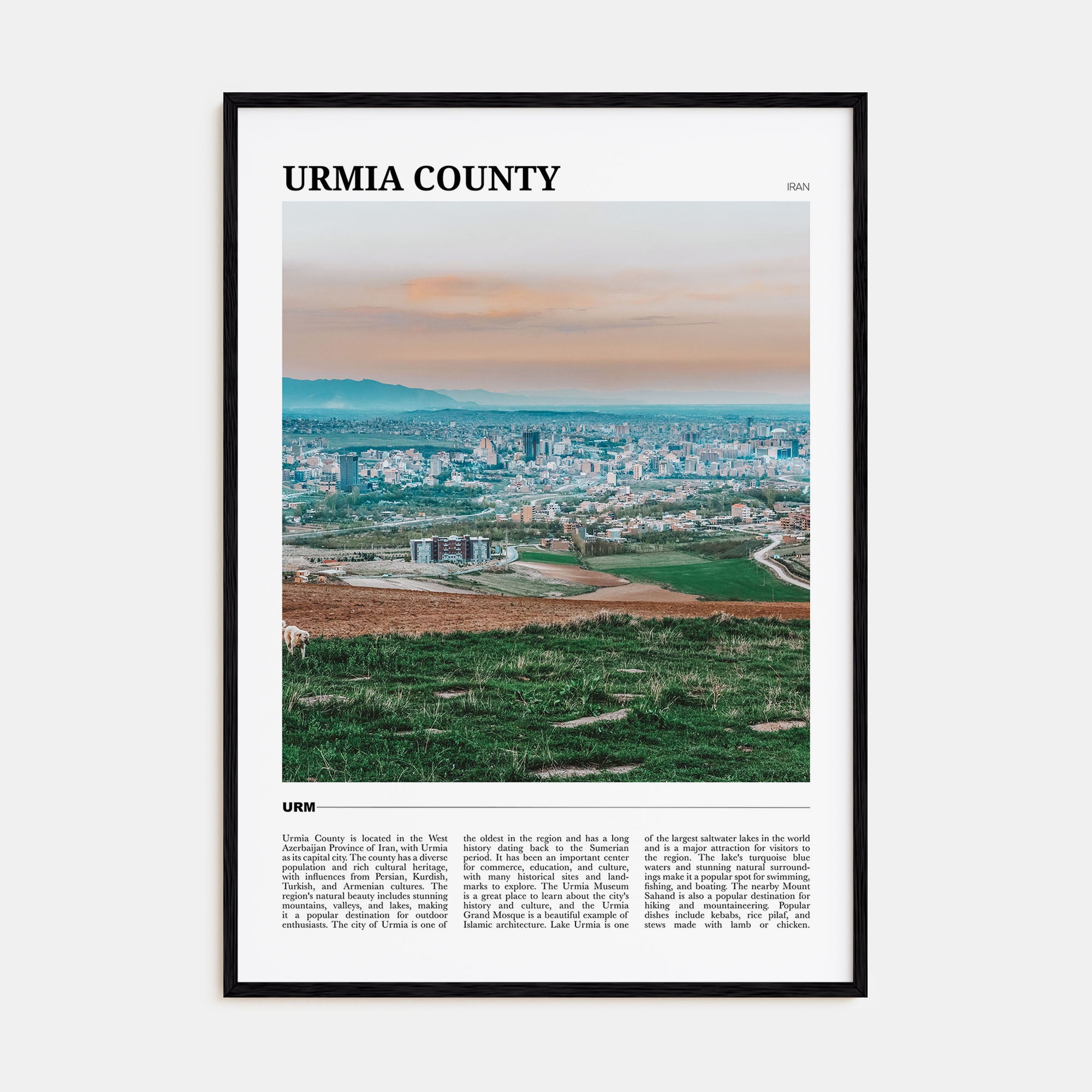 Urmia (County) Travel Color Poster