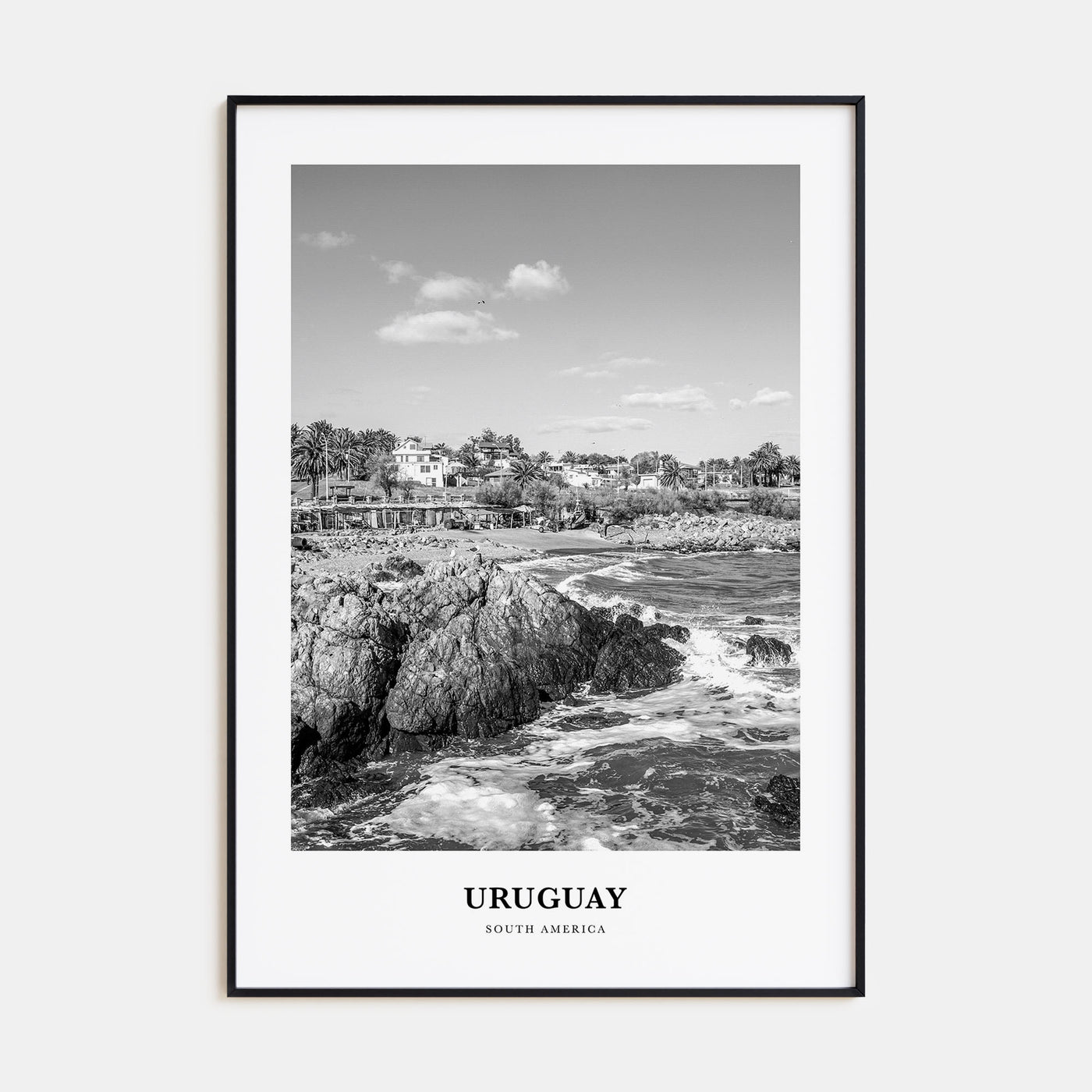 Uruguay Portrait B&W Poster