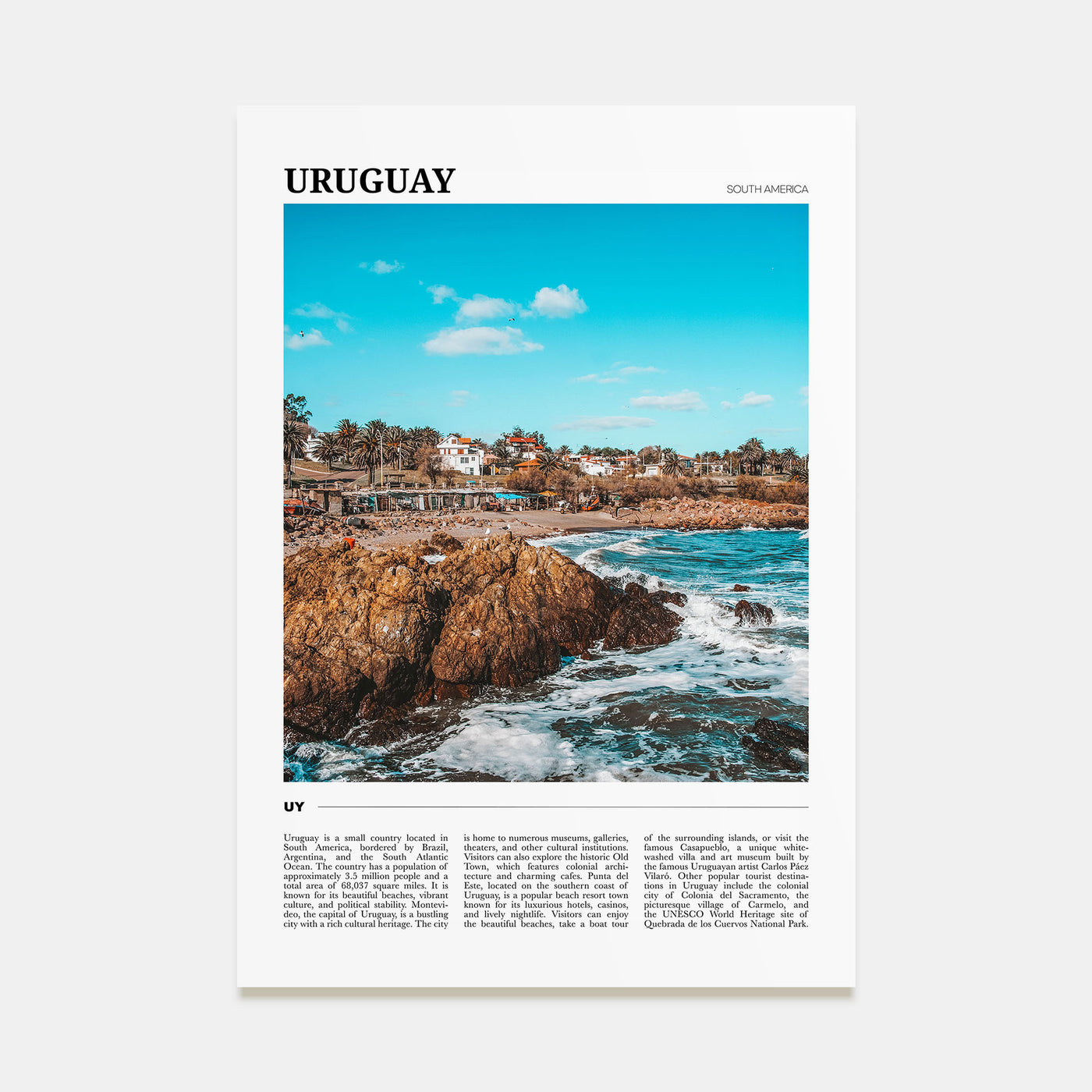 Uruguay Travel Color Poster