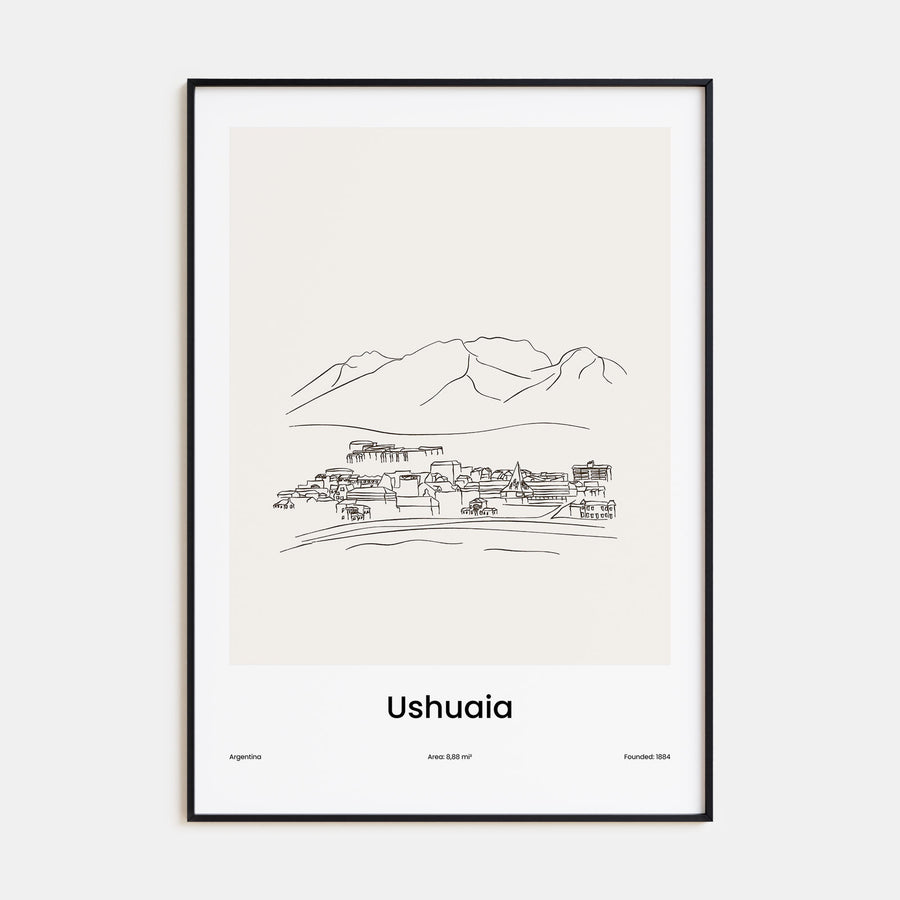 Ushuaia Drawn Poster