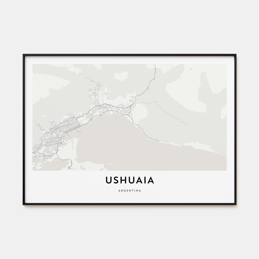 Ushuaia Map Landscape Poster