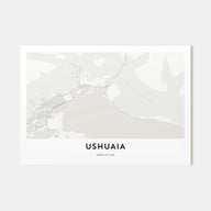 Ushuaia Map Landscape Poster