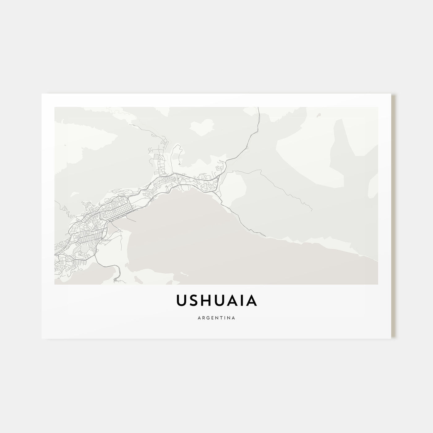 Ushuaia Map Landscape Poster