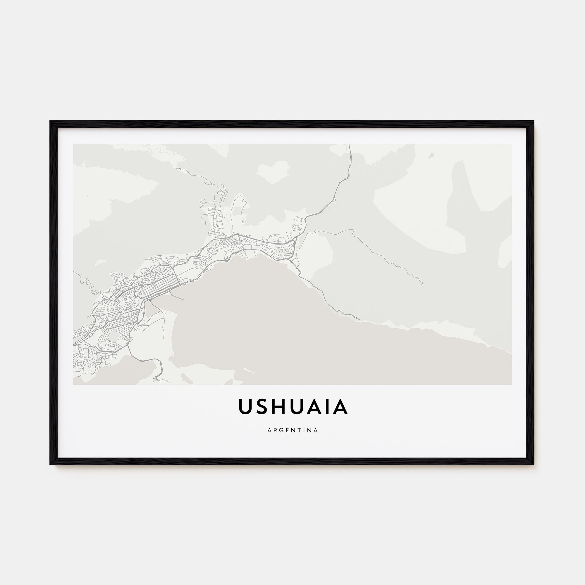 Ushuaia Map Landscape Poster
