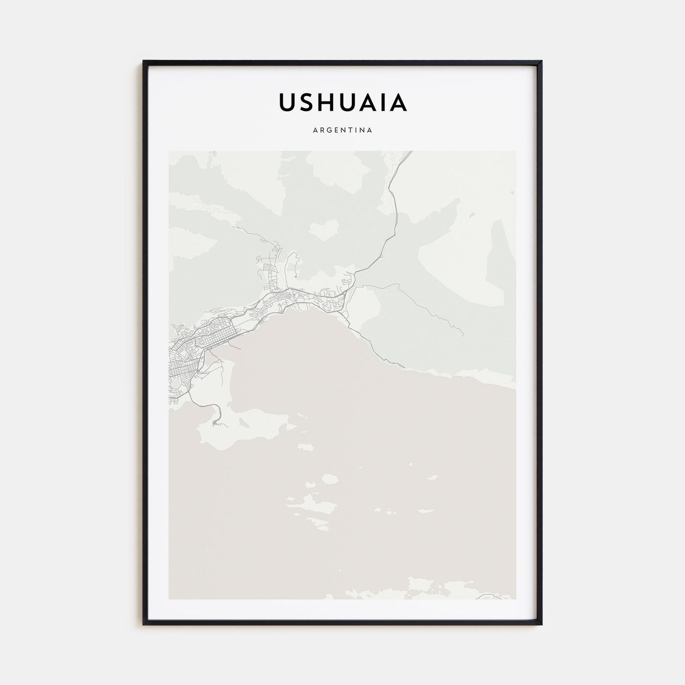 Ushuaia Map Portrait Poster