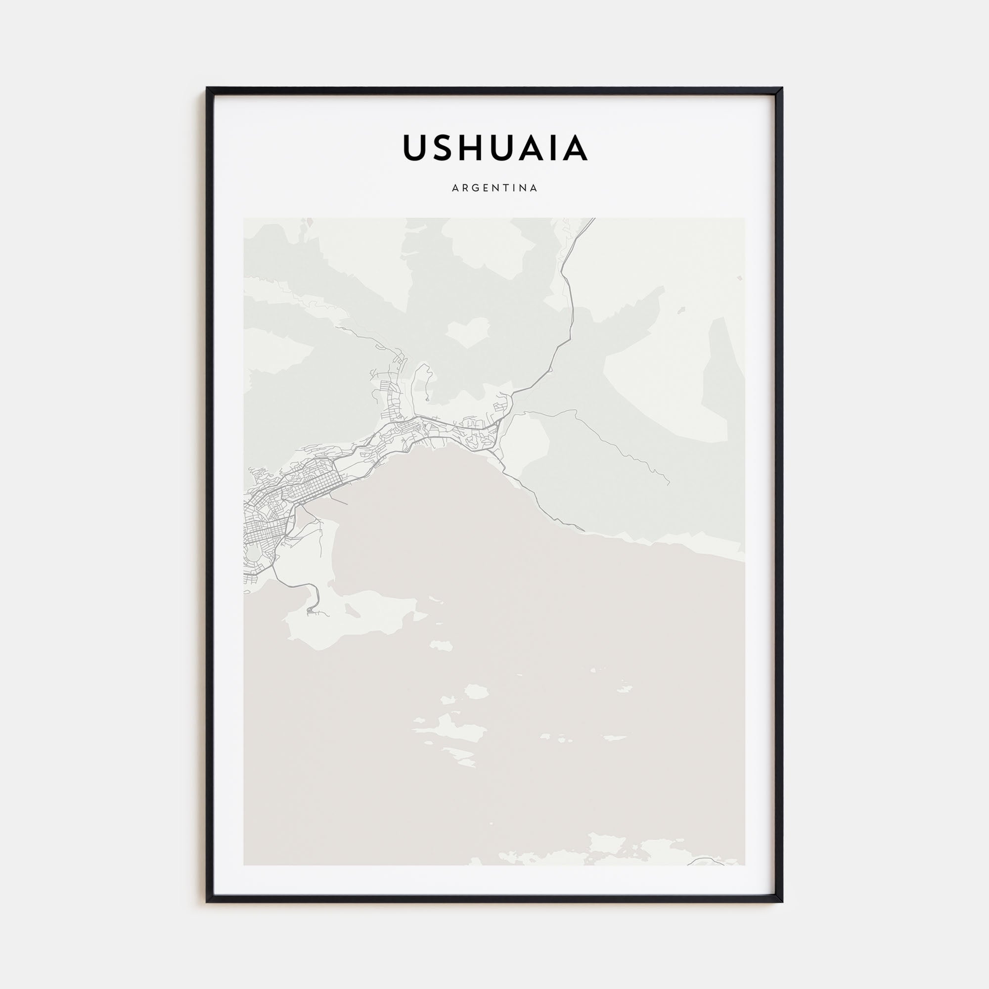 Ushuaia Map Portrait Poster