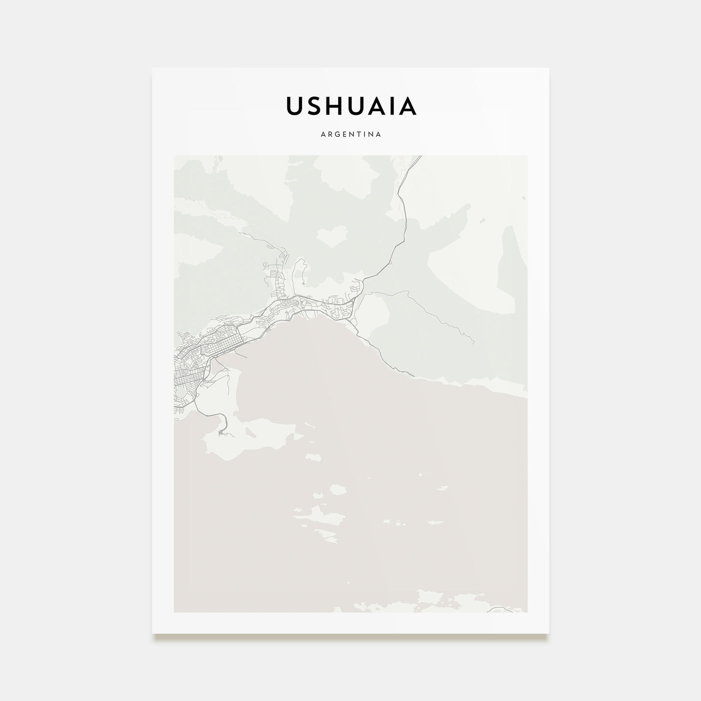Ushuaia Map Portrait Poster