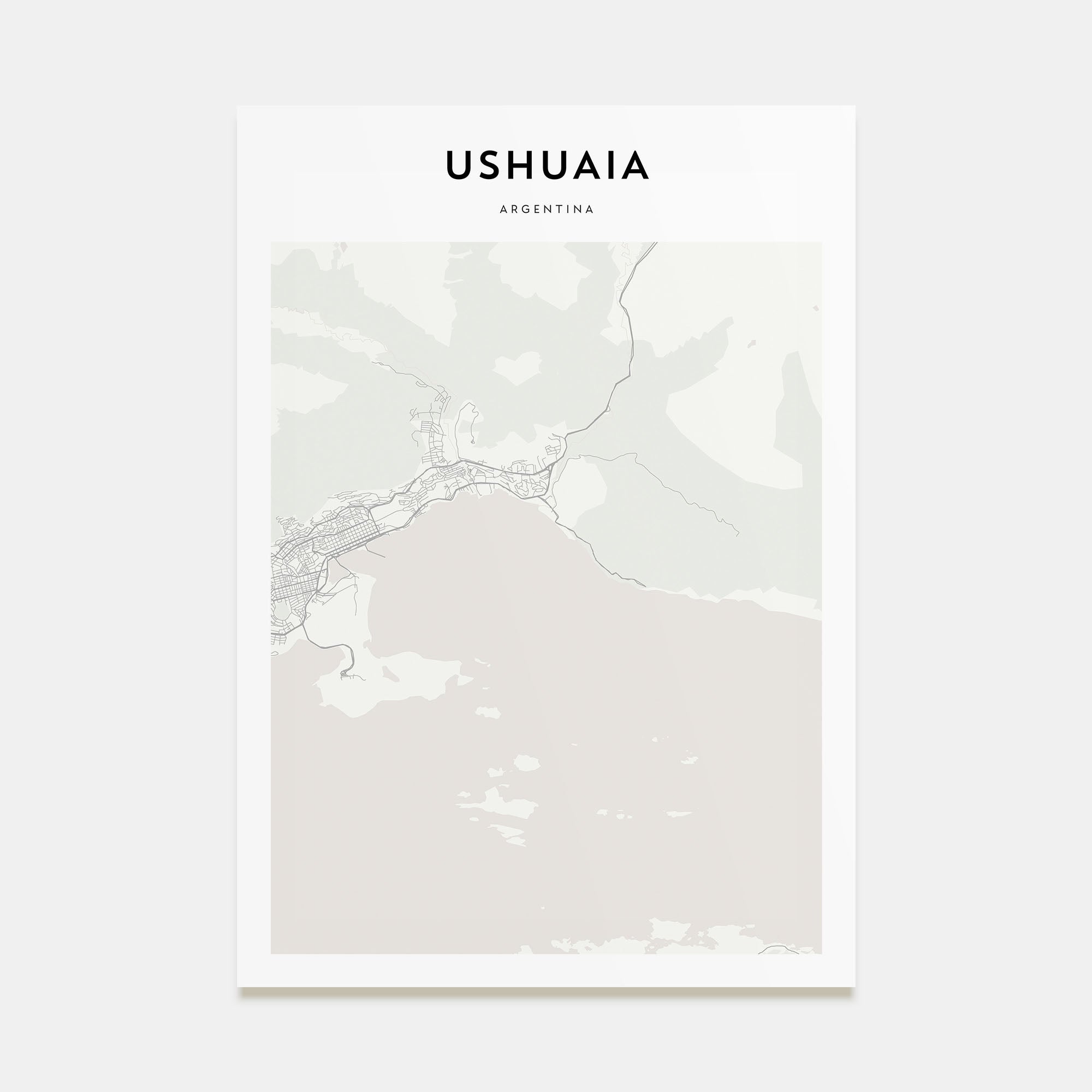 Ushuaia Map Portrait Poster