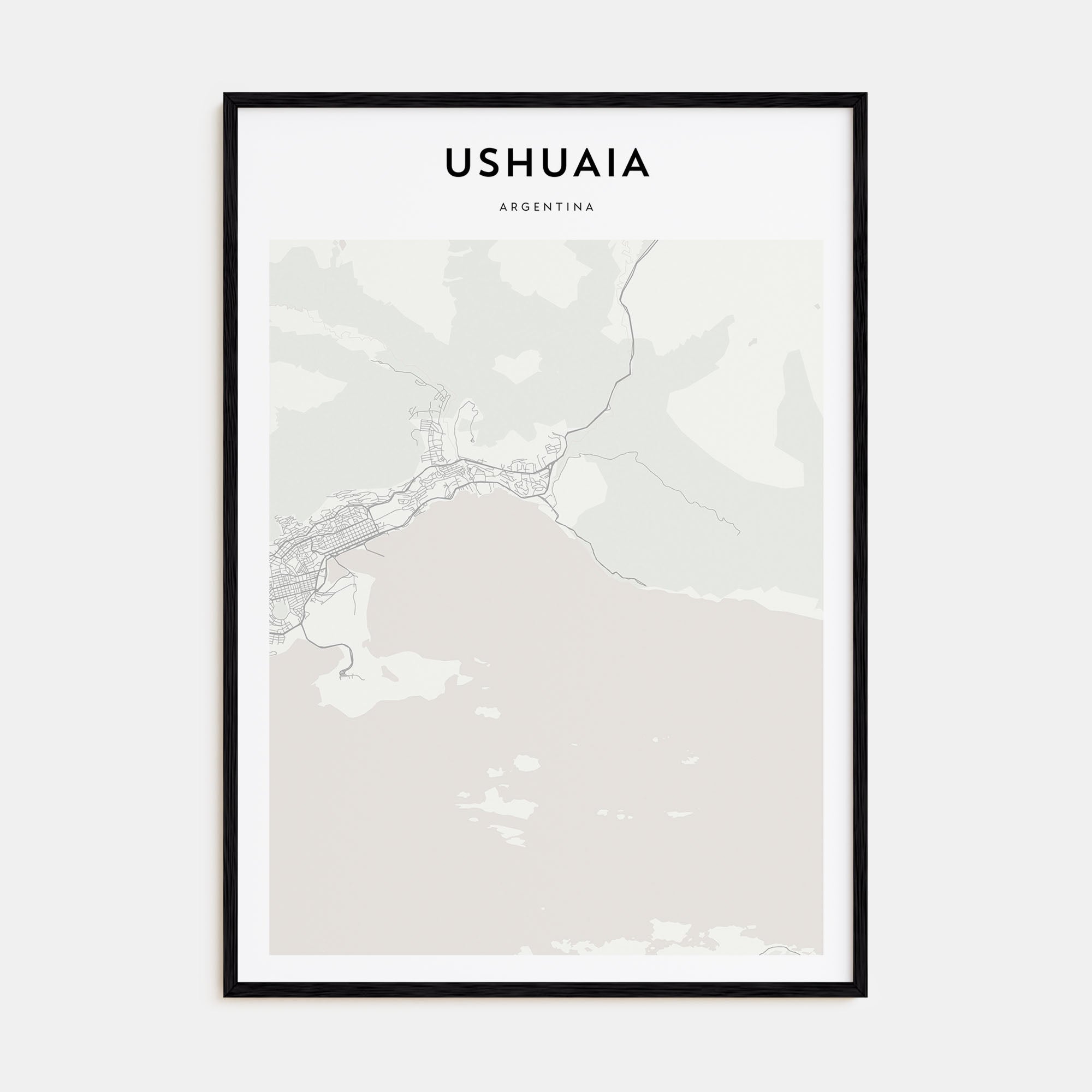 Ushuaia Map Portrait Poster