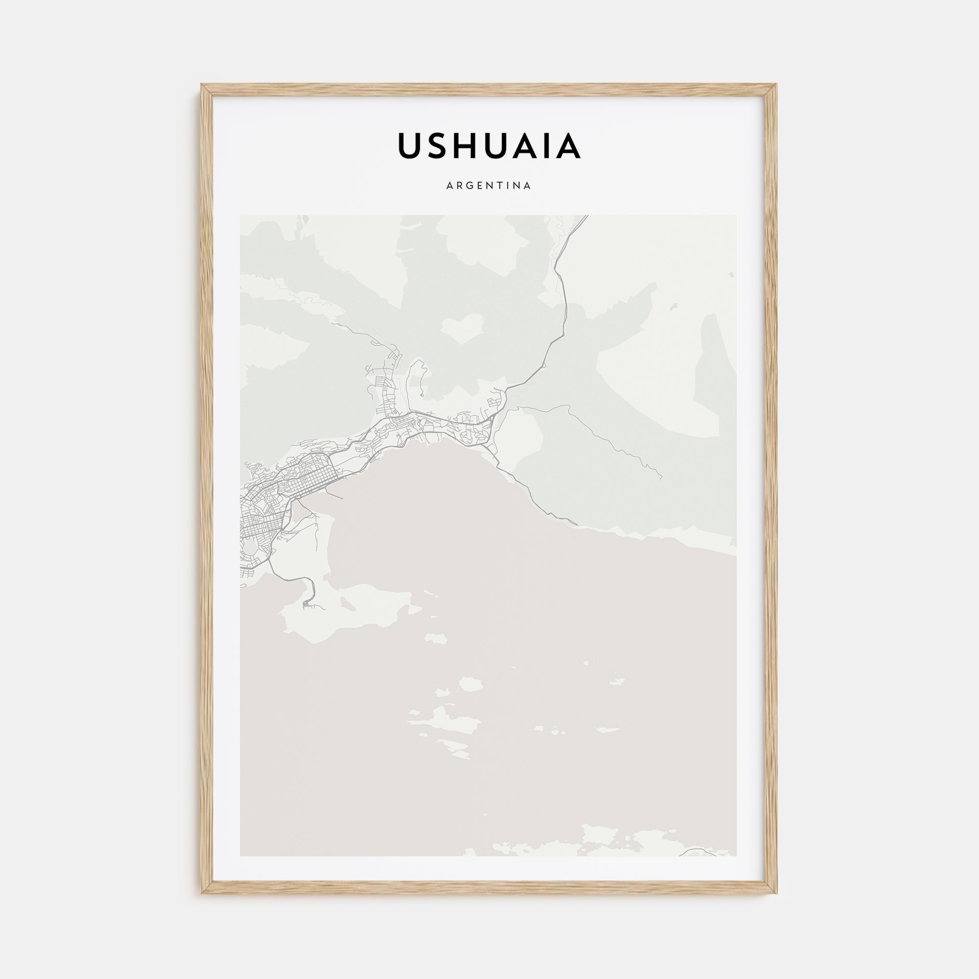 Ushuaia Map Portrait Poster