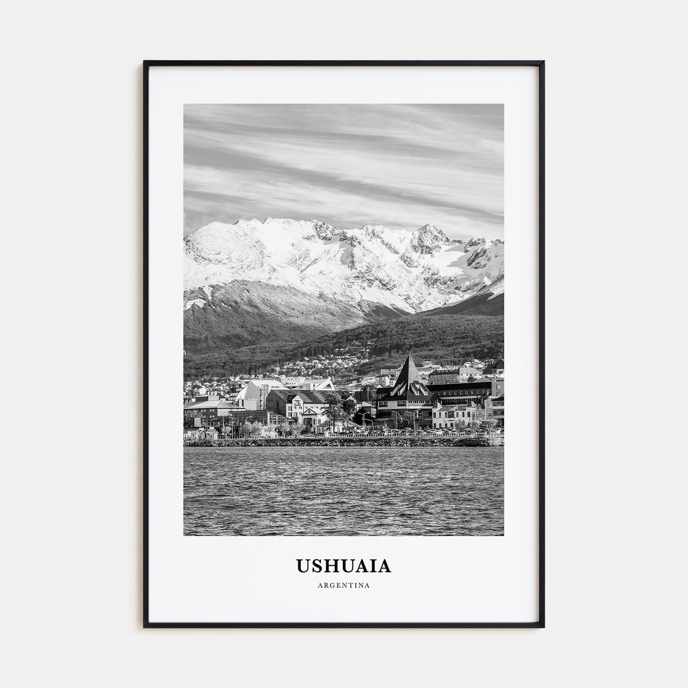 Ushuaia Portrait B&W Poster
