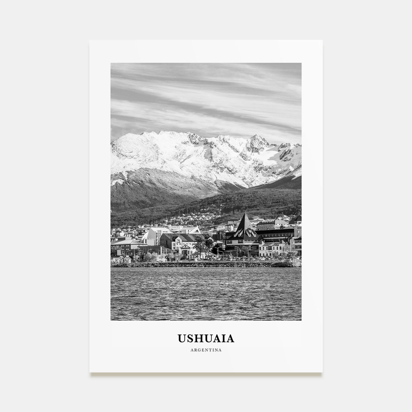 Ushuaia Portrait B&W Poster