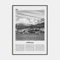 Ushuaia Travel B&W Poster