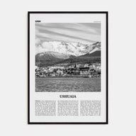 Ushuaia Travel B&W Poster