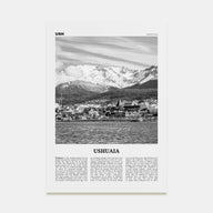 Ushuaia Travel B&W Poster