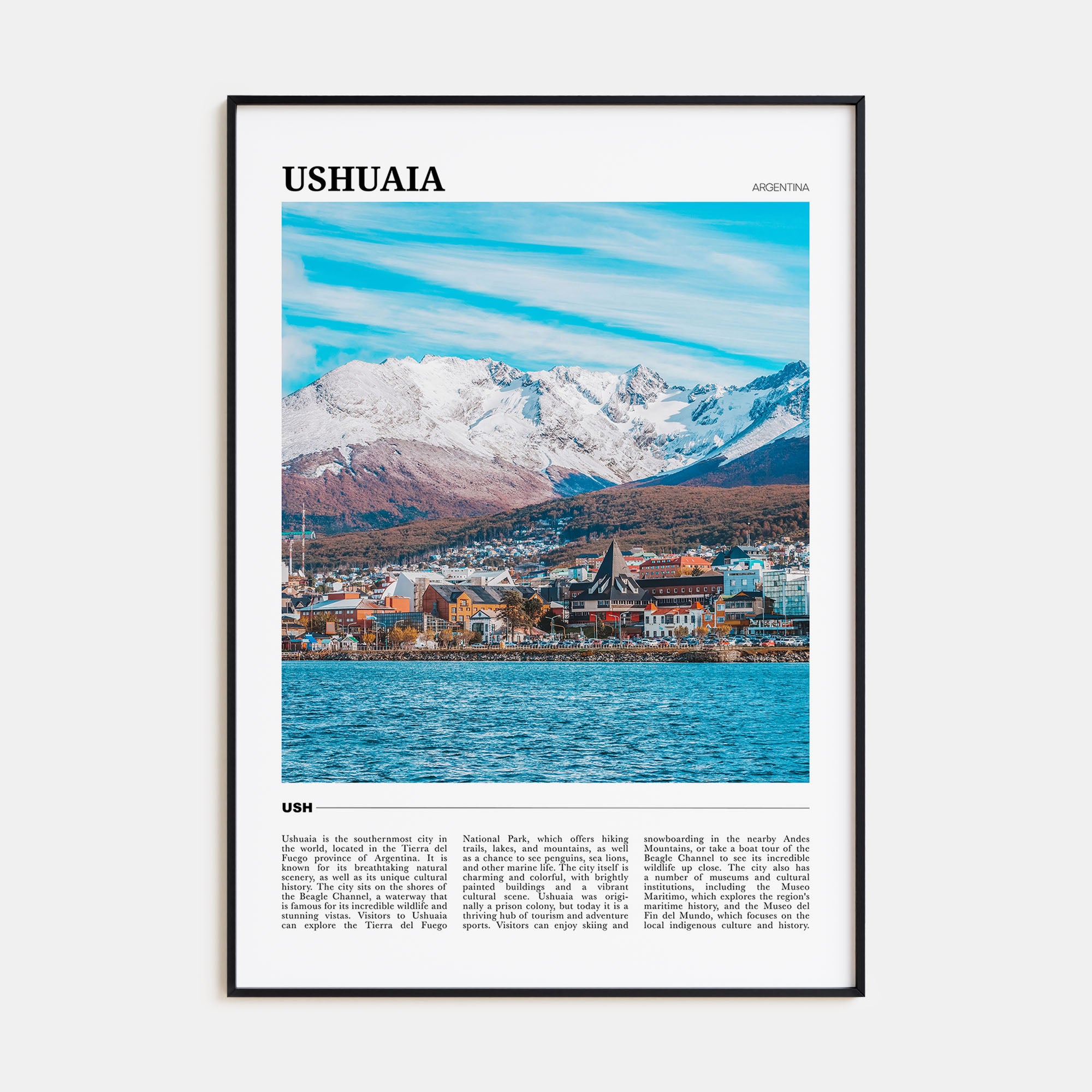 Ushuaia Travel Color Poster