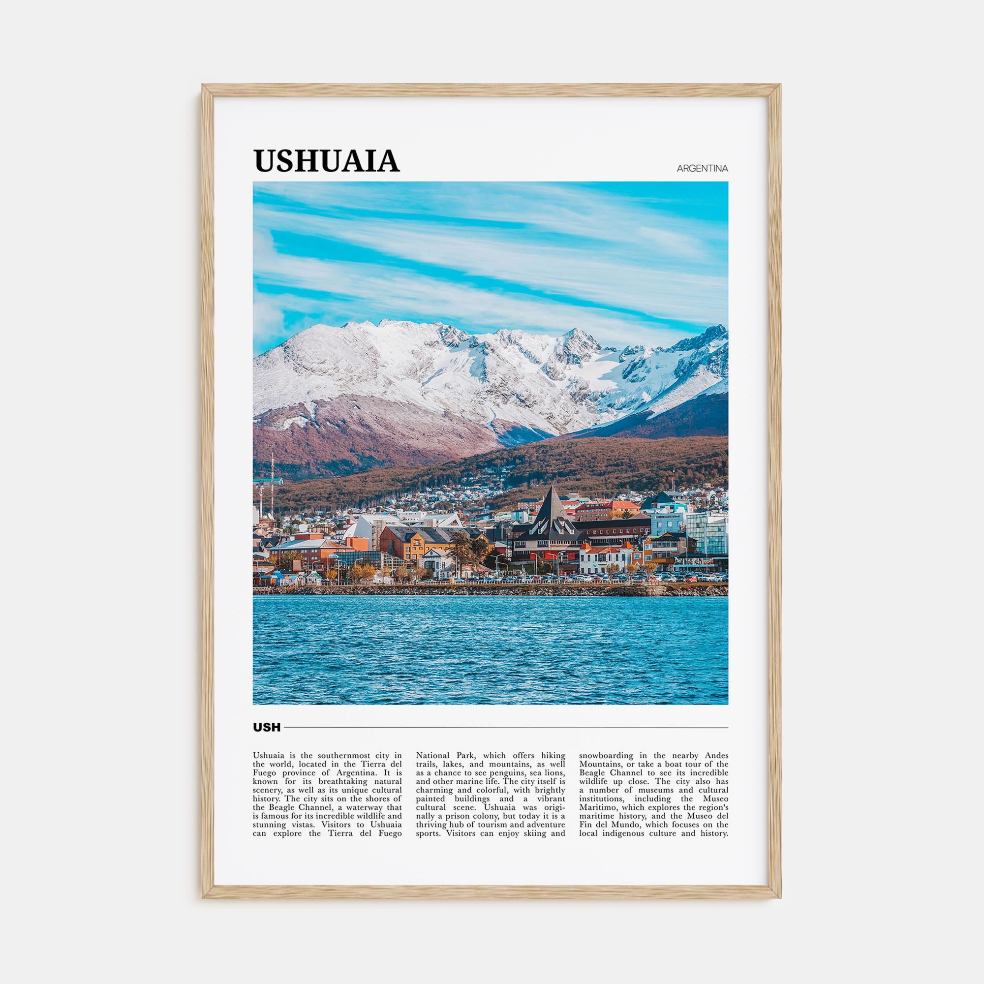 Ushuaia Travel Color Poster