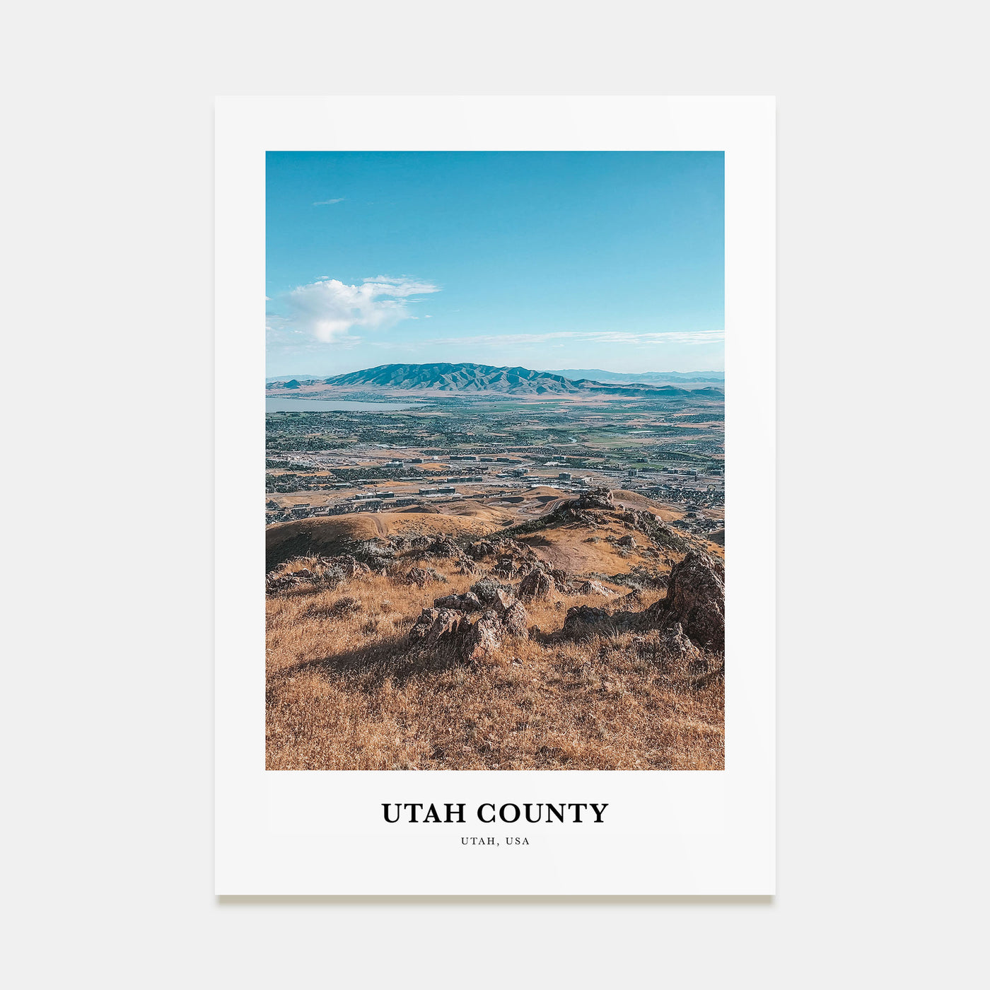 Utah County Portrait Color Poster