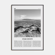 Utah County Travel B&W Poster