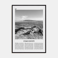 Utah County Travel B&W Poster