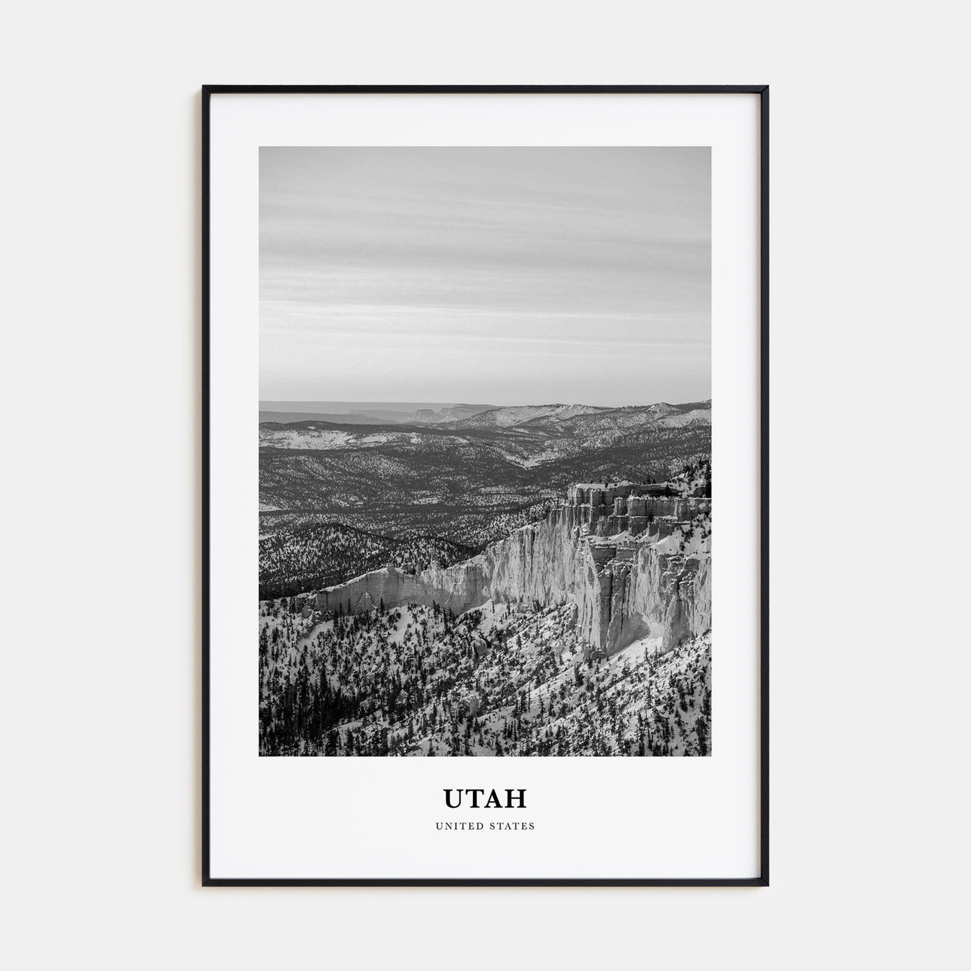 Utah Portrait B&W No 1 Poster