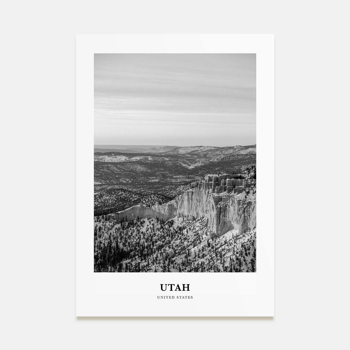 Utah Portrait B&W No 1 Poster