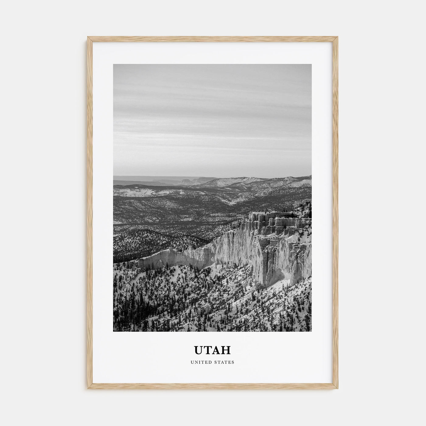 Utah Portrait B&W No 1 Poster
