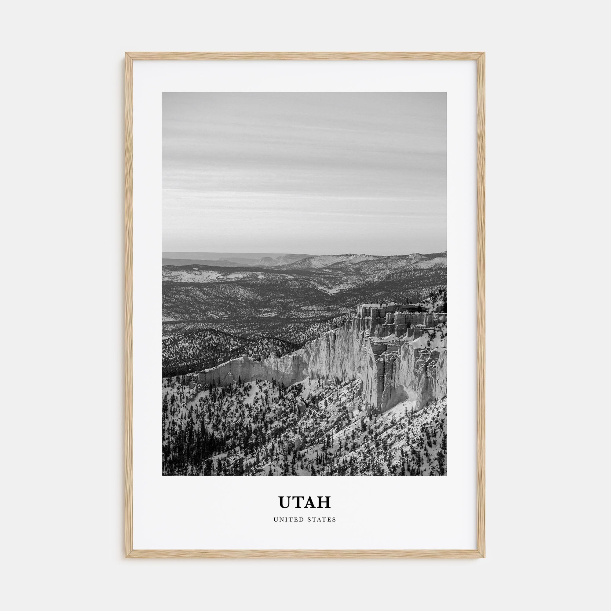 Utah Portrait B&W No 1 Poster