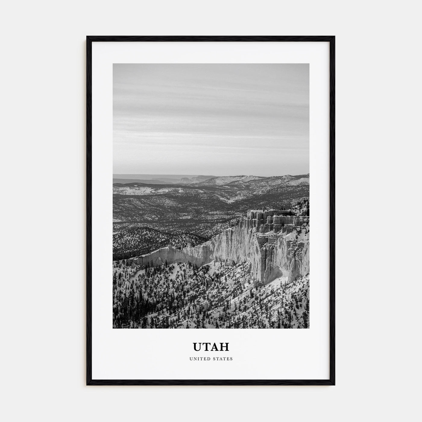 Utah Portrait B&W No 1 Poster