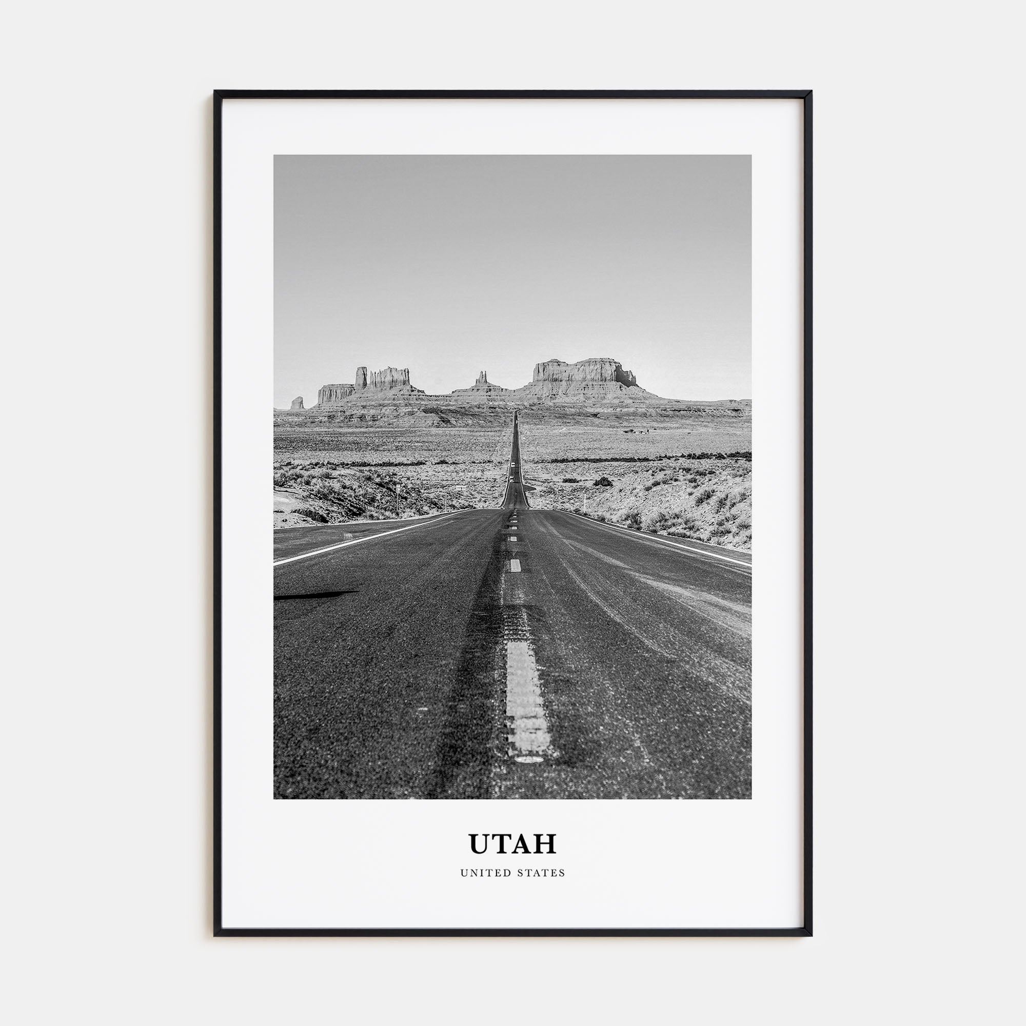 Utah Portrait B&W No 2 Poster