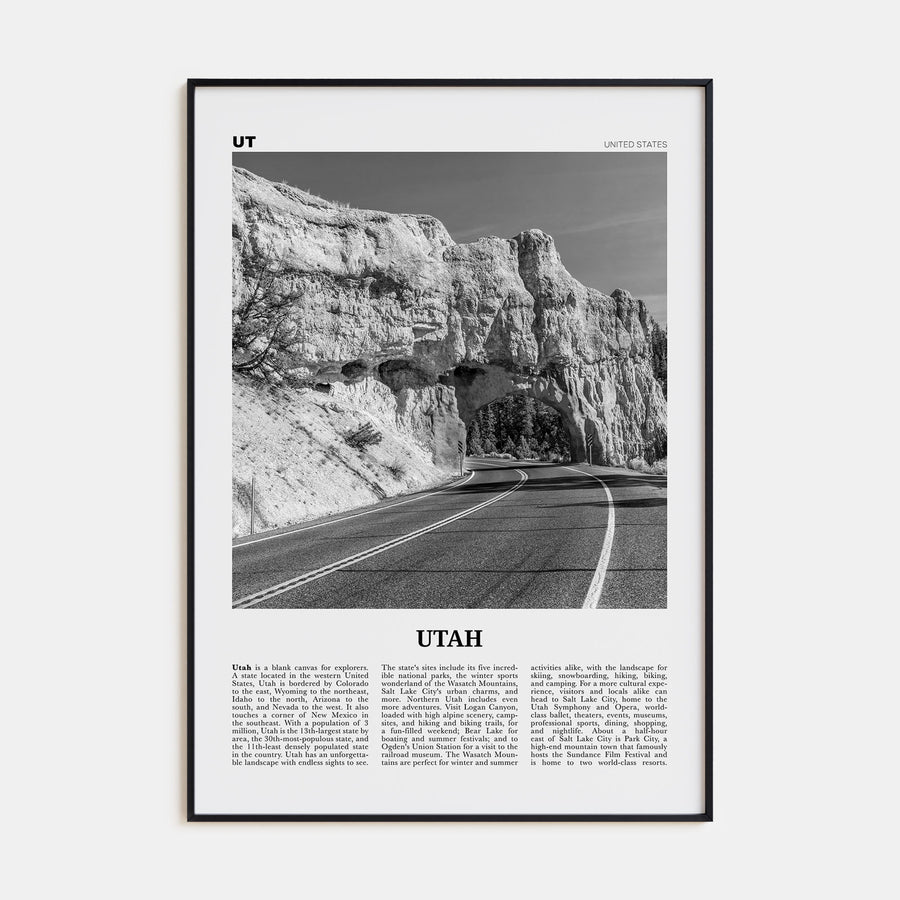 Utah Travel B&W No 3 Poster