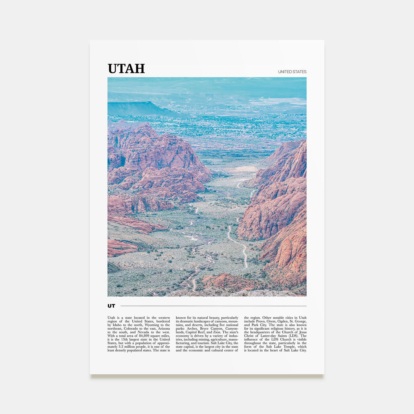 Utah Travel Color No 1 Poster