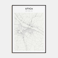 Utica Map Portrait Poster