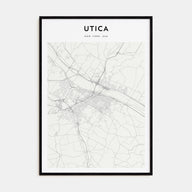 Utica Map Portrait Poster