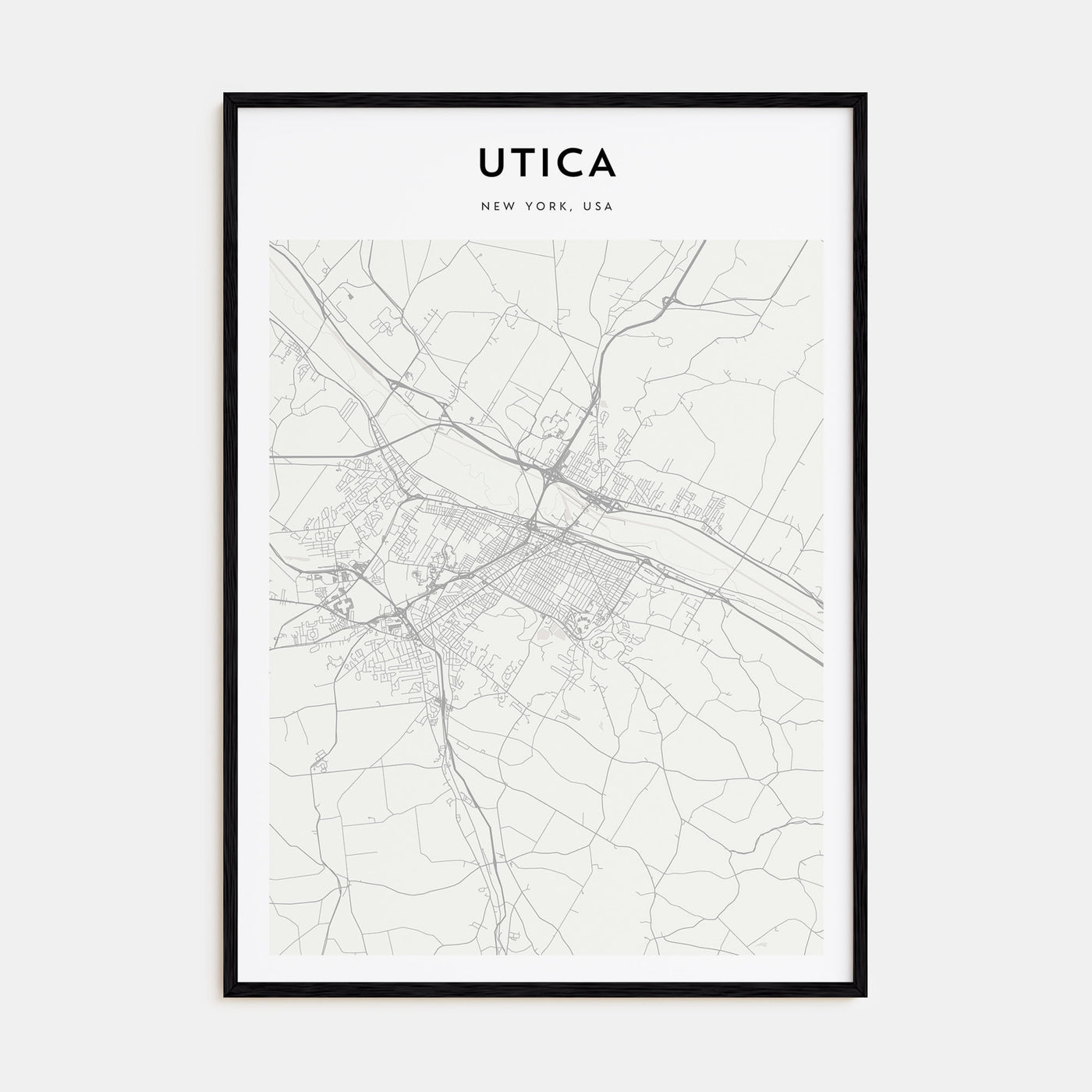 Utica Map Portrait Poster