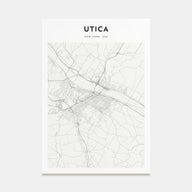 Utica Map Portrait Poster