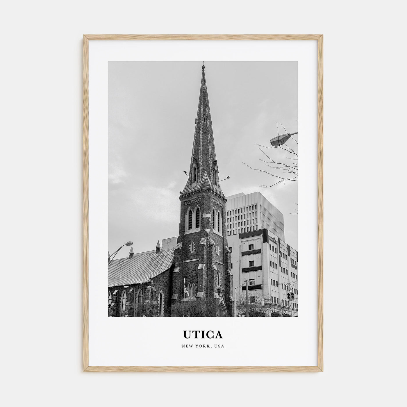 Utica Portrait B&W Poster