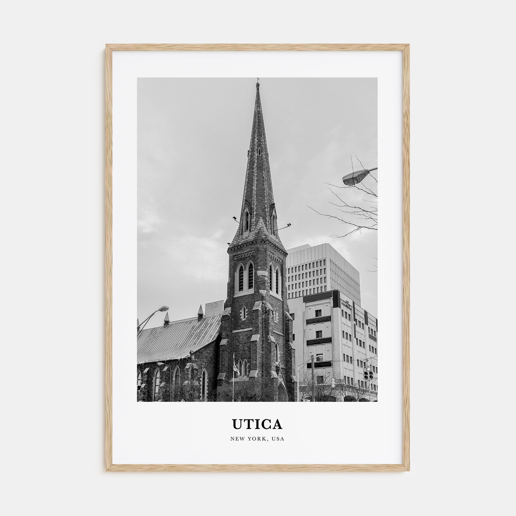 Utica Portrait B&W Poster