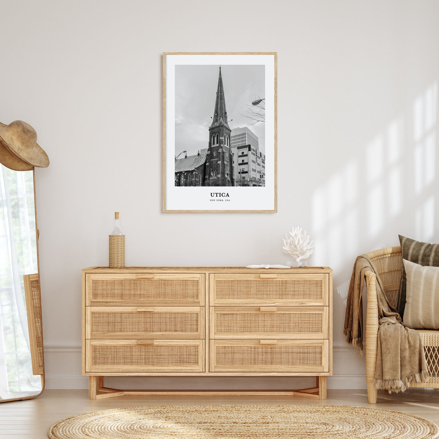 Utica Portrait B&W Poster