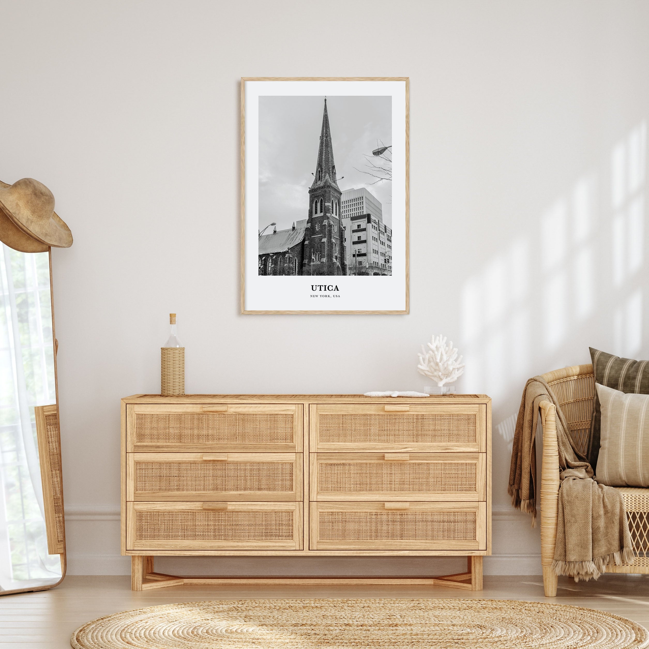 Utica Portrait B&W Poster