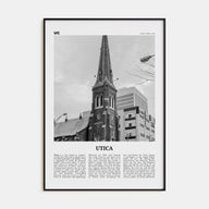 Utica Travel B&W Poster