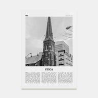 Utica Travel B&W Poster