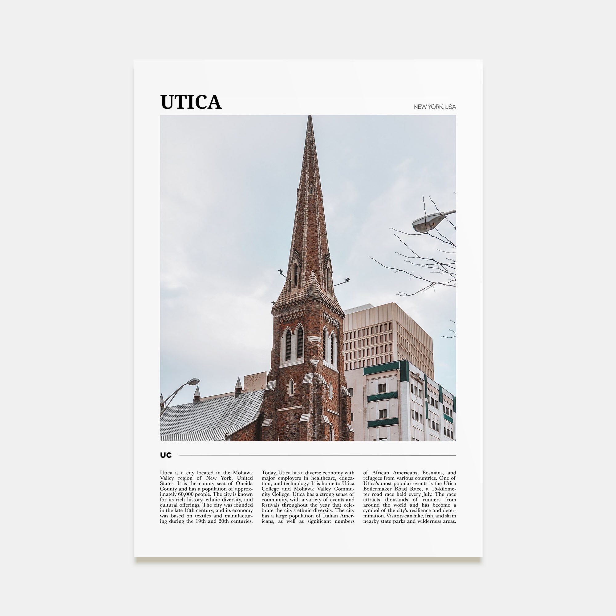 Utica Travel Color Poster