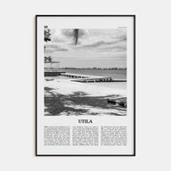 Utila Travel B&W Poster