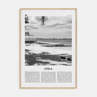 Utila Travel B&W Poster