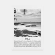 Utila Travel B&W Poster