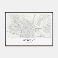 Utrecht Map Landscape Poster