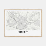 Utrecht Map Landscape Poster