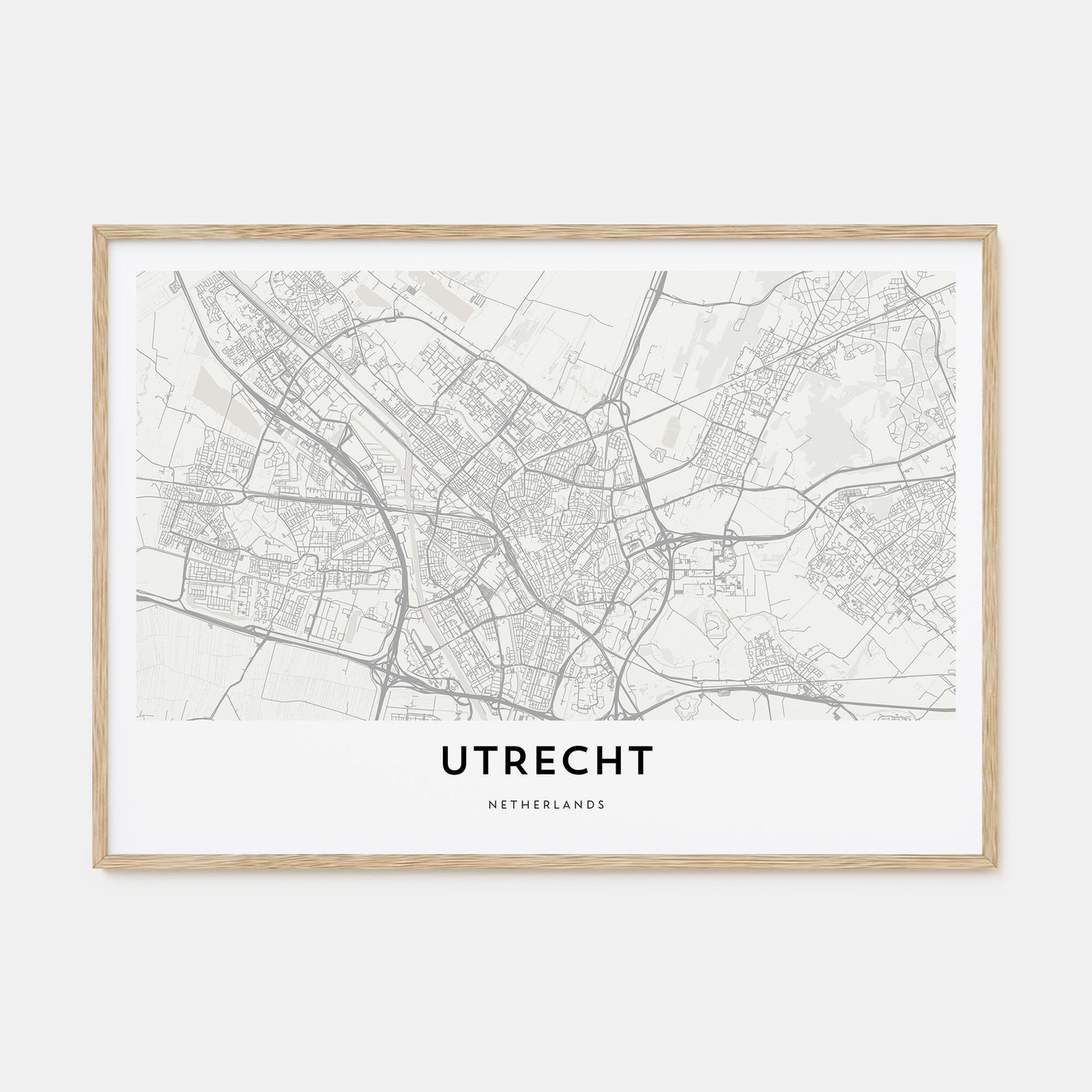 Utrecht Map Landscape Poster